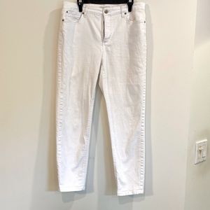 Jones New York white ankle jeans.